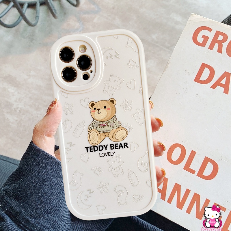 Soft Case Bahan TPU Desain Teddy Bear Untuk Vivo Y35 Y16 Y22 Y20 Y15 Y20i Y21 Y15s Y11 Y31 Y17 Y12 Y33S Y91 Y01 Y21S Y51A Y21T Y21T Y15s Y21T Y1 Y21T Y30 Y33S Y1C Y12 Y50S Y1