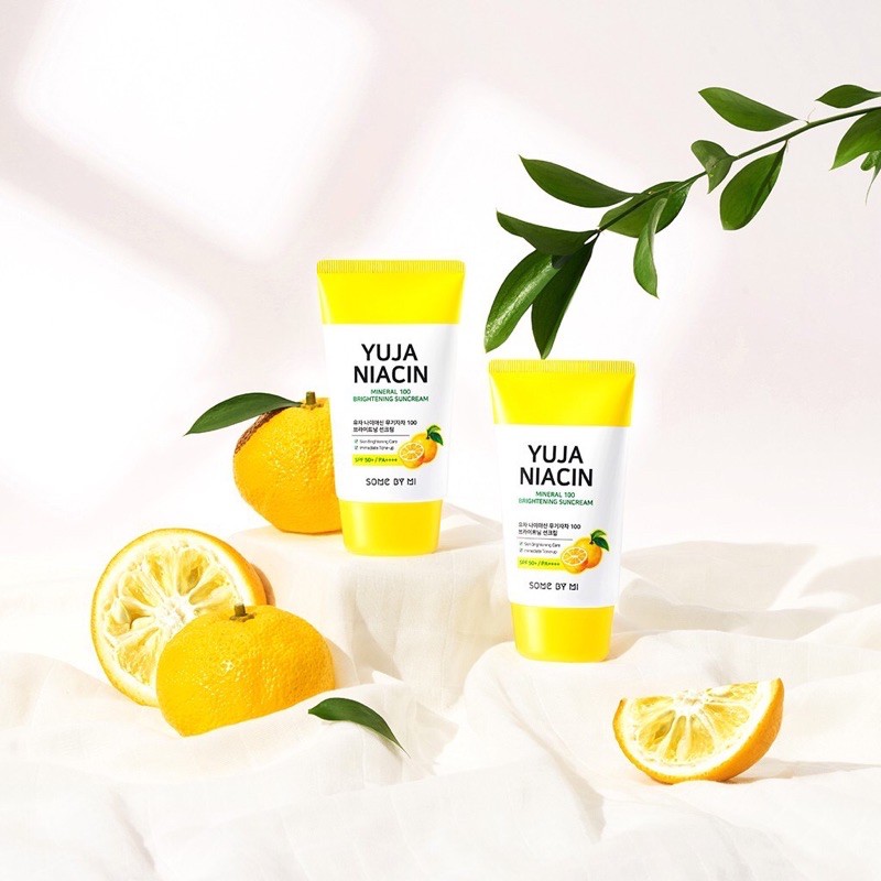 somebymi yuja niacin mineral 100 brightening sunscreen spf 50+ pa some by mi yuja niacin sunscreen