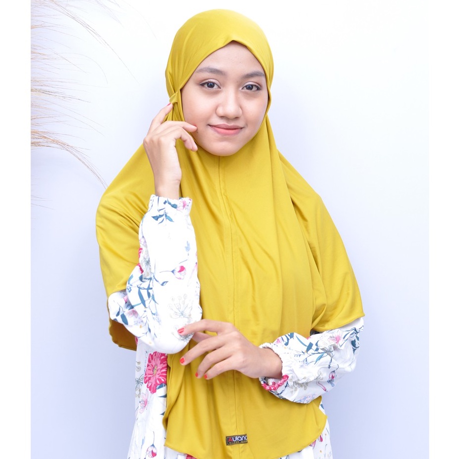 Jilbab ZHADIAH L Hijab Kerudung Bergo Tali Instan Terbaru Khimar Spandek Non Pad Murah-4