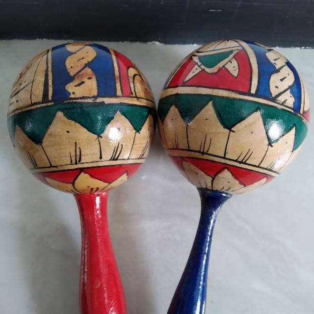 Alat Musik Marakas Pasir &quot;Lukis Bola Besar&quot; Shacker Maracas Sand