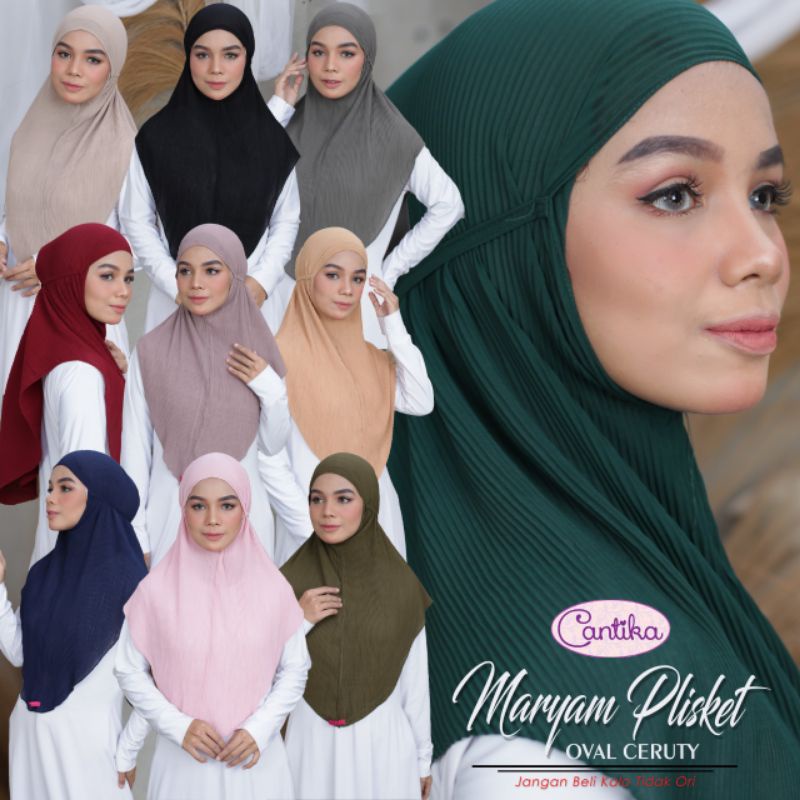 Jilbab Instan Maryam Plisket Tali Ori Cantika Hijab