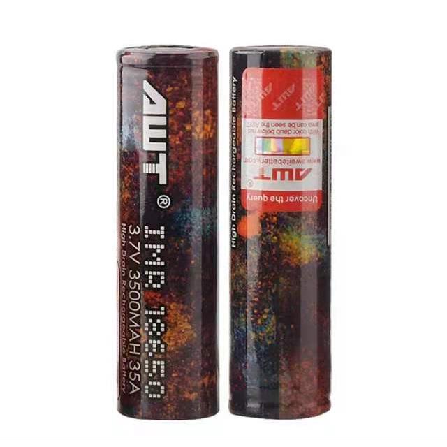 Elektronik dan peralatan elektronik kecil Baterai 100 Legit AWT 18650 3500mAh 35A Rainbow battery 1pcs untuk baterai Li-ion