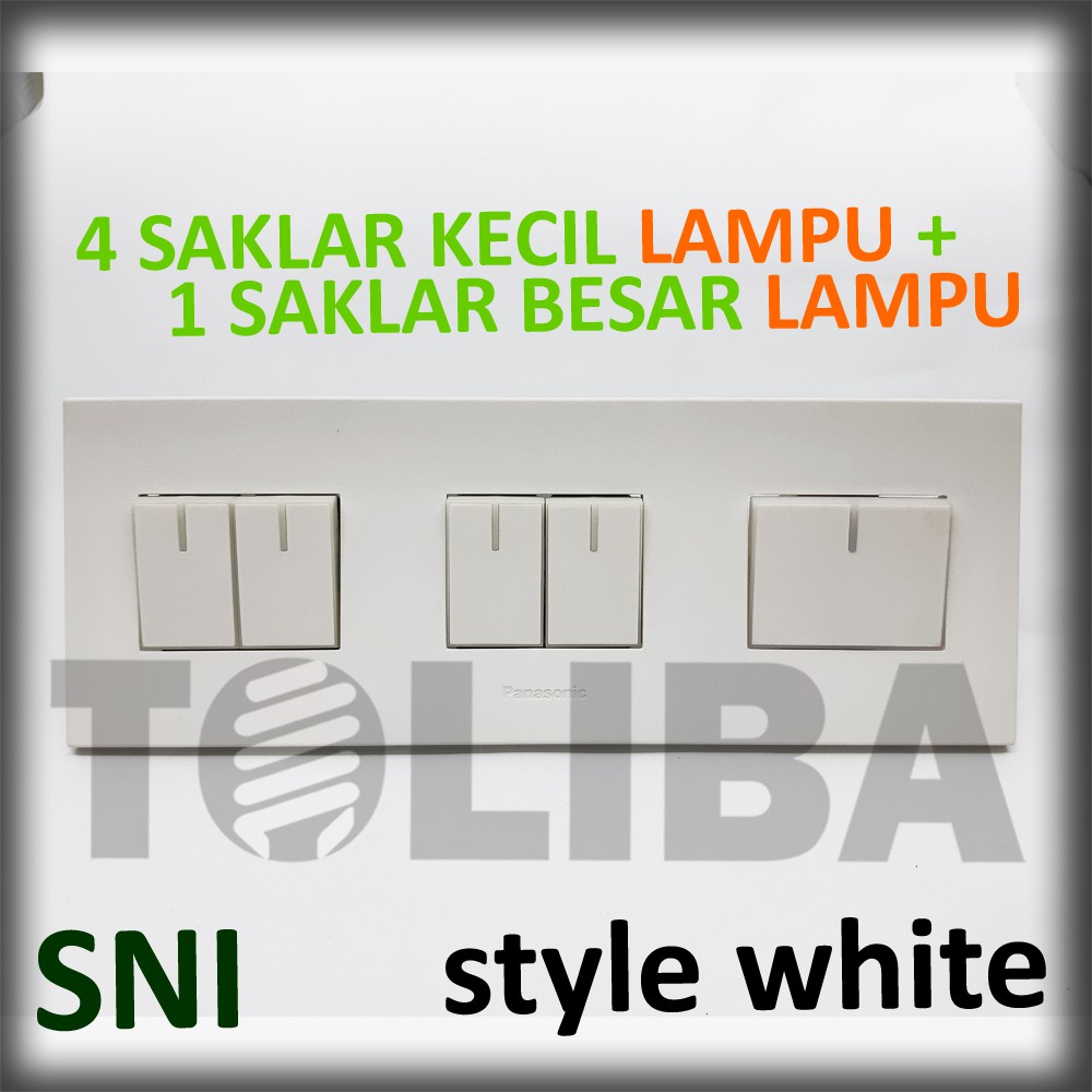 saklar seri + saklar seri + saklar engkel besar minimalis style white ib panasonic / 5 Saklar lampu