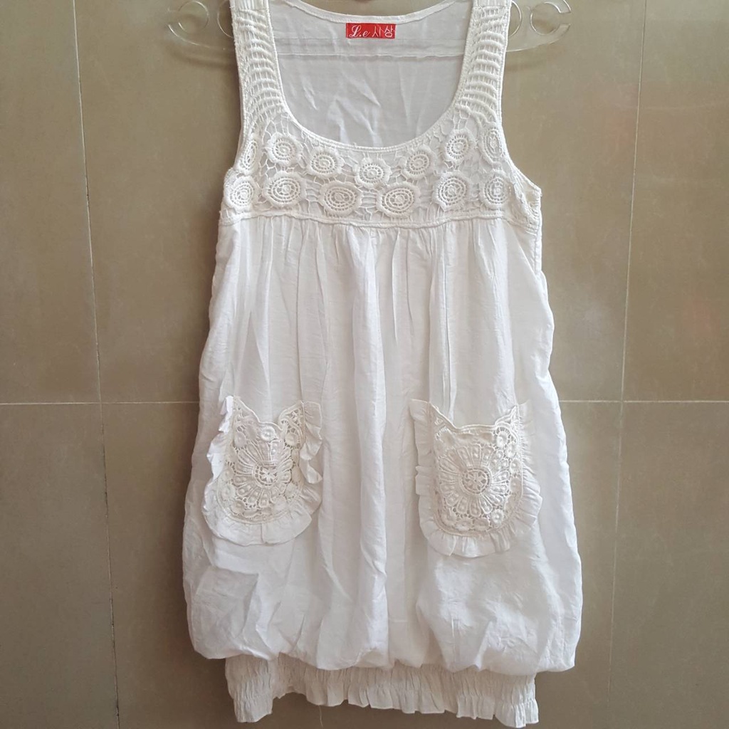 Preloved White Dress Lace