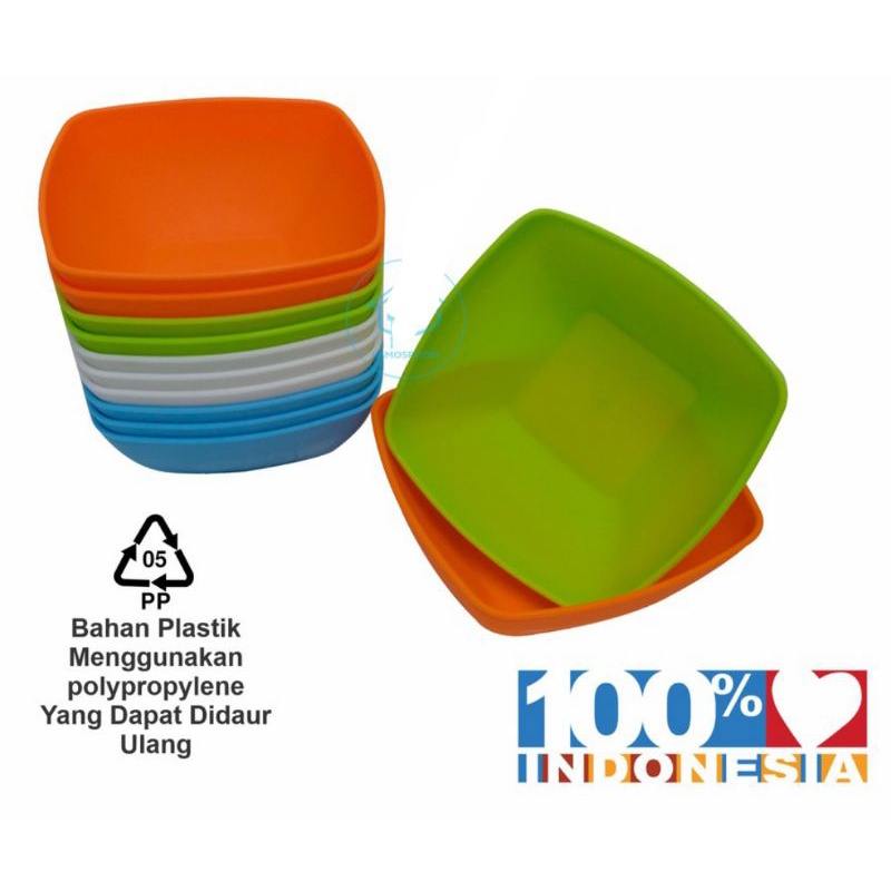 Mangkok Segi Canaya M Diameter 15cm Mangkuk Plastik Lentur Mewah