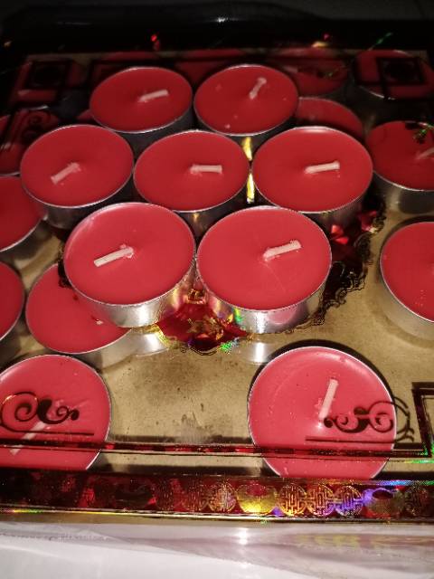 Lilin merah sembahyang 1 pcs