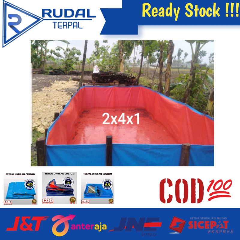 kolam terpal kotak 2x4x1