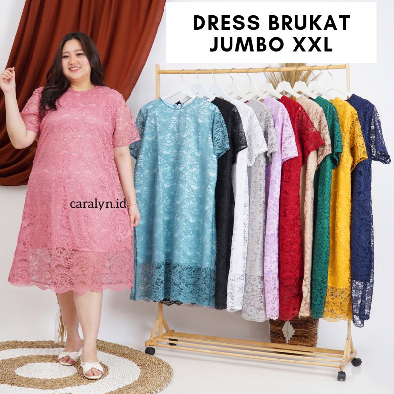 DRESS BRUKAT KONDANGAN BIGSIZE JUMBO XXL