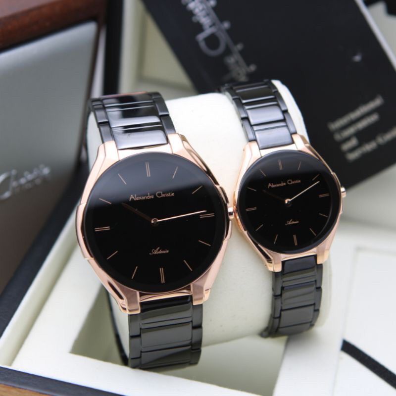 Jam tangan alexandre christie AC ASTERIA 8610 / AC8610  Black rosegold original