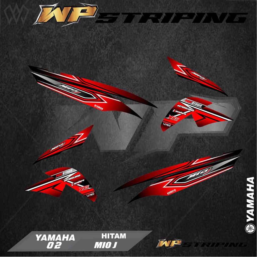 Stiker Striping MIO J/Sticker Variasi List Skotlet Motor Yamaha MIO J/Racing 02