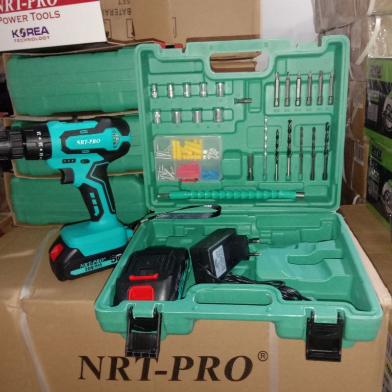 Mesin bor baterai NRT PRO DC 340 NEW MODEL - mesin bor cordless nrt pro dc 340 new model