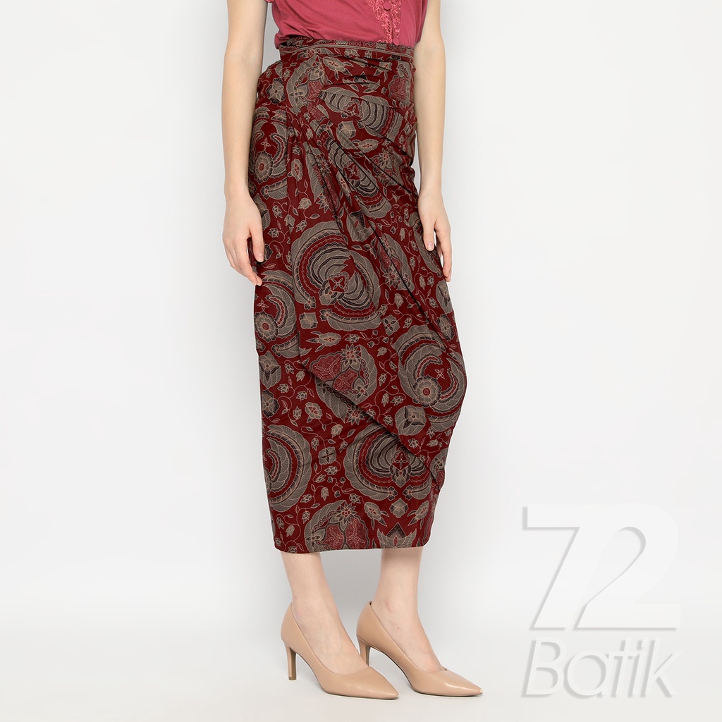 ROK BATIK SPAN Skirt Lilit Kebaya Instan Modern Wanita Motif Babon Angkrem Warna Merah 724279 Cap 72 - Rok Batik Lilit Bawahan Skirt Kamen Kebaya Songket Batik Panjang Plisket Span Instan Jadi Bali Lembaran Premium Modern Untuk Wanita Kondangan