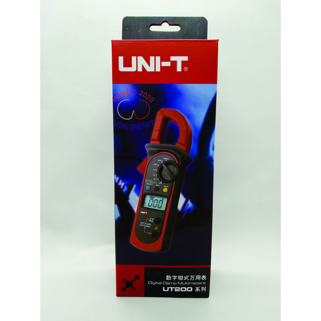 TANG AMPERE UNI-T KWULITAS JAPAN | ALAT UKUR / PENGUKURAN AMPER LISTRIK | DIGITAL CLAMP METER UT200