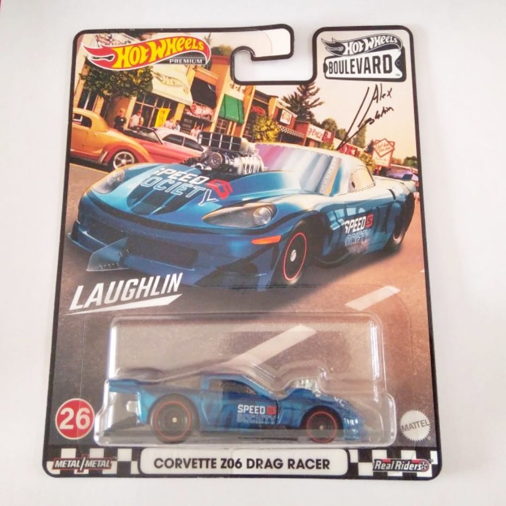 Diecast Hot Wheels CORVETTE Z06 DRAG RACER Biru Laughlin Boulevard F HW Hotwheels Mobil Mainan Anak