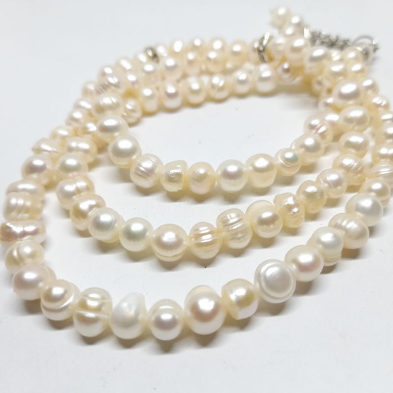 TASBIH MUTIARA ASLI BERKILAU 99BUTIR 6MM ASLI ORIGINAL