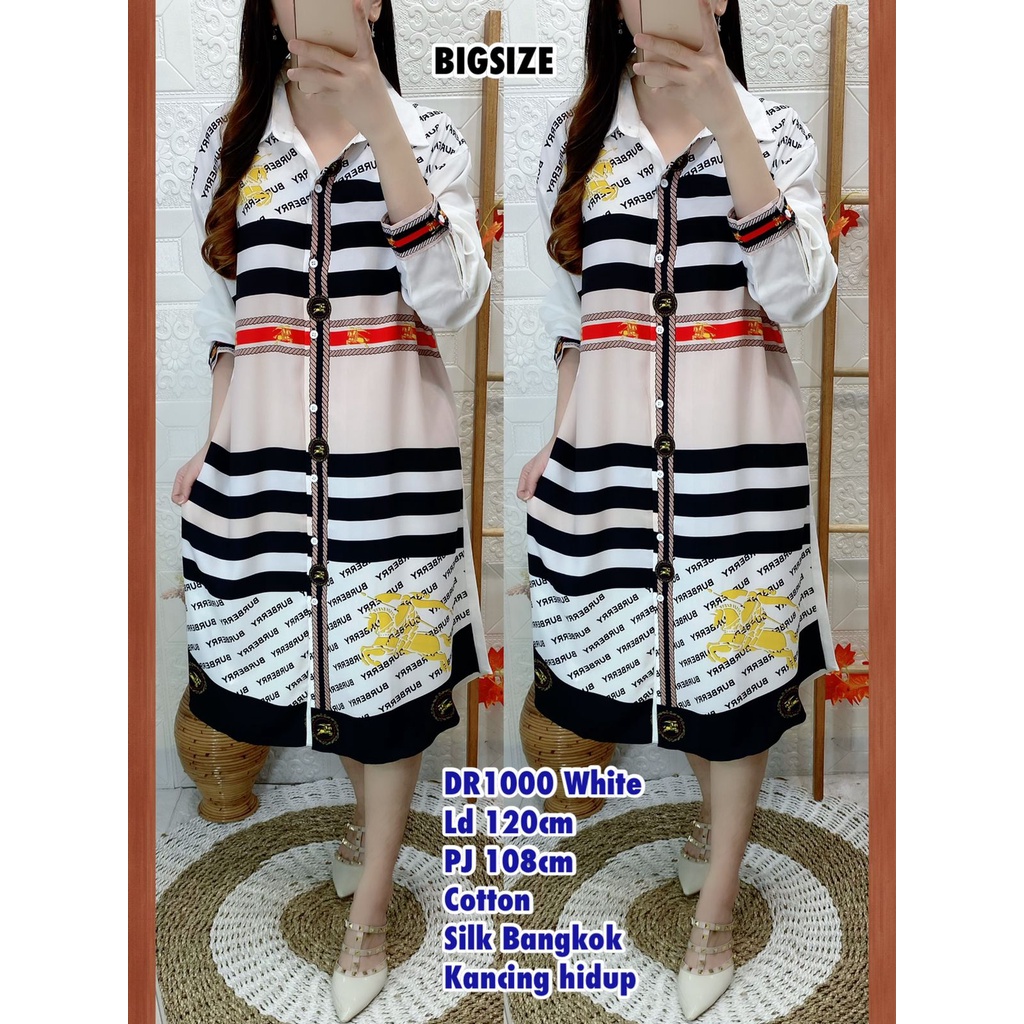 M7629 tunik / dress BERY JUMBO bangkok import fashion print DR1000
