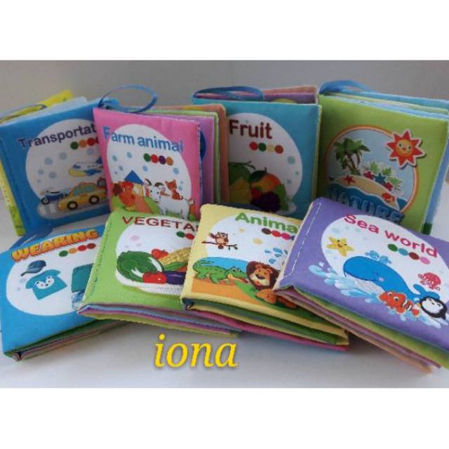 buku bantal bayi soft book buku kain bayi