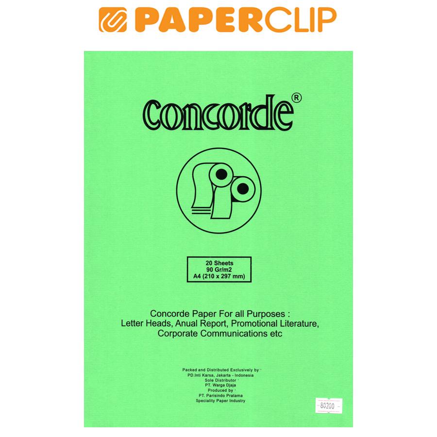 

KERTAS CONCORDE 80200 90GR A4 ISI 20 MINT GREEN