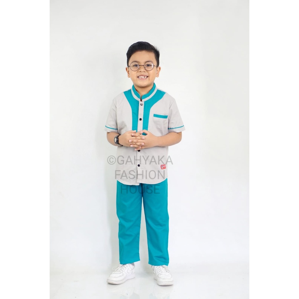 TERBARU NEW ARRIVAL SETELAN KEMEJA KOKO ANAK  BLACK PANTHER USIA 4-15 TAHUN