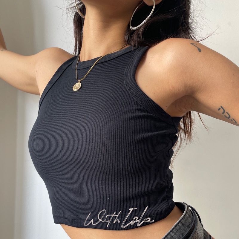 WITH ISLA - Leia Rib Tank / Tanktop Fashion Wanita-4
