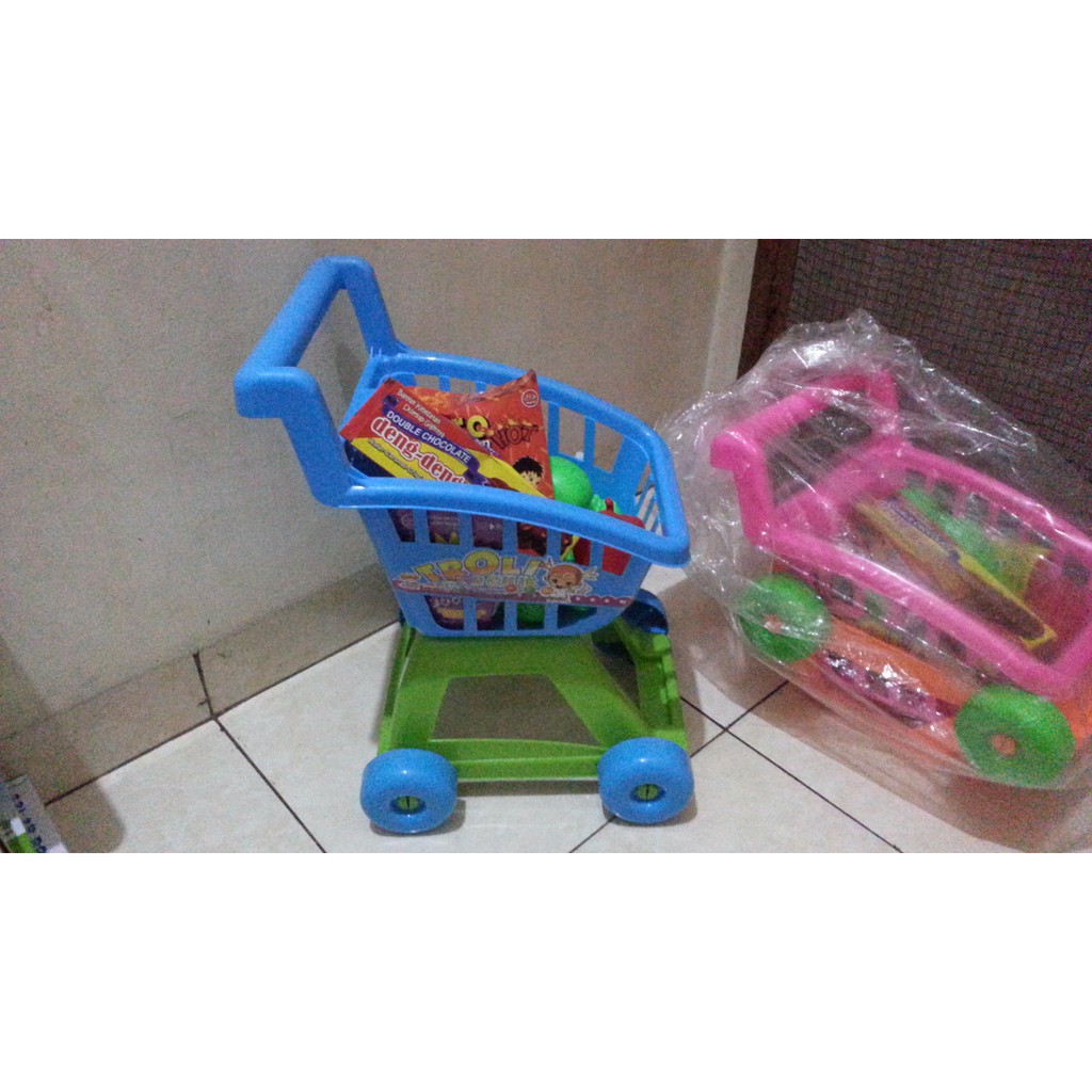 BARU MAINAN TROLI ANAK/ TROLI SUPERMARKET MAINAN ANAK/ MAINAN TROLI BELANJA
