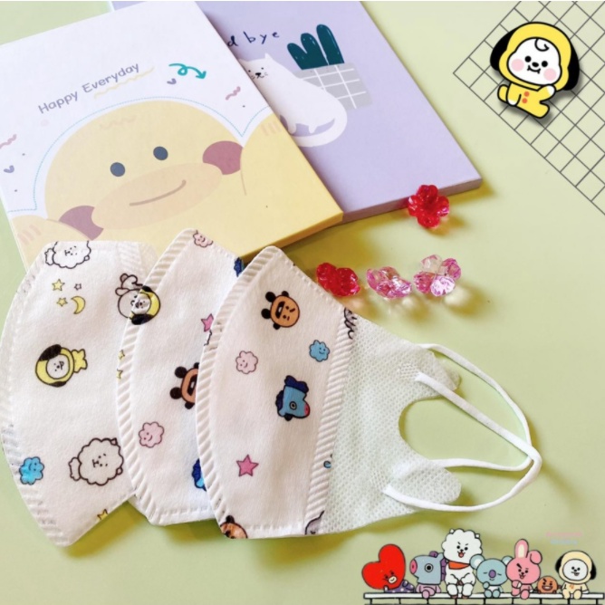 Masker Duckbill BTS Anak Motif Premium Import Murah isi 50Pc