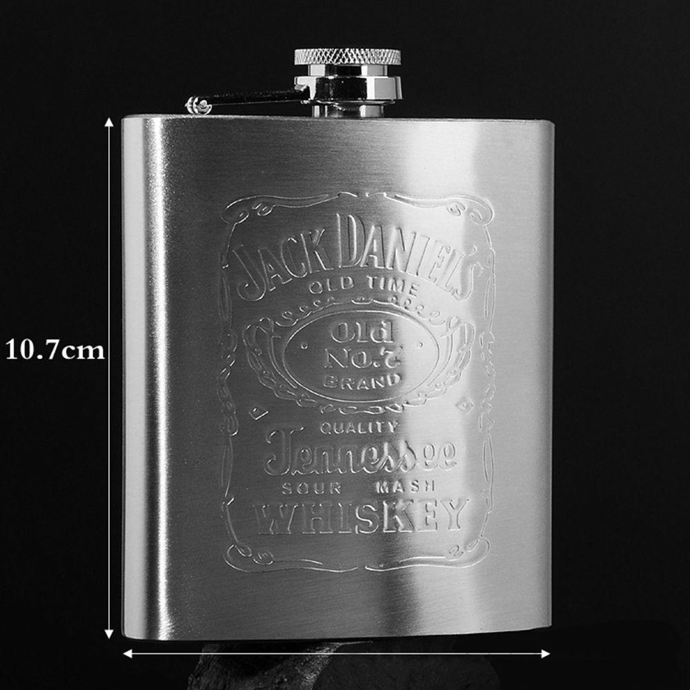 Rebuy Hip Flask Travel Mini Portable Rusia Stainless Steel Alkohol Botol Perlengkapan Minum