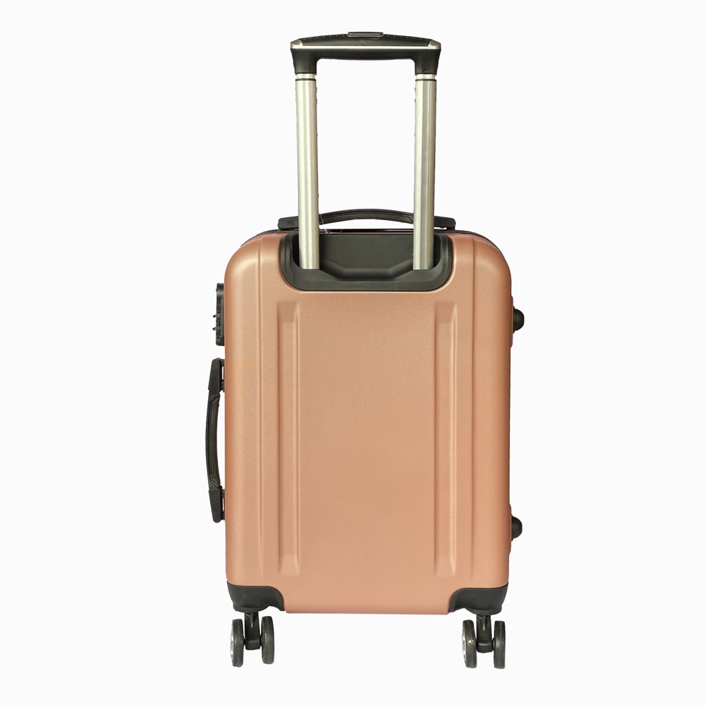 Free Shipping! Koper Fiber POLO MILANO Koper Kabin 20inch Koper Travelling Anti Pecah TC23-Rose Gold