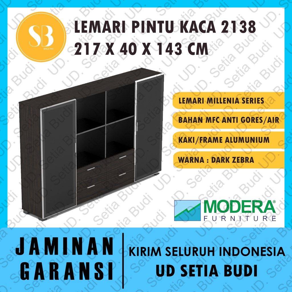 Lemari Arsip Tinggi Pintu Kaca / Wardrobe Modera Millenia EC 2138