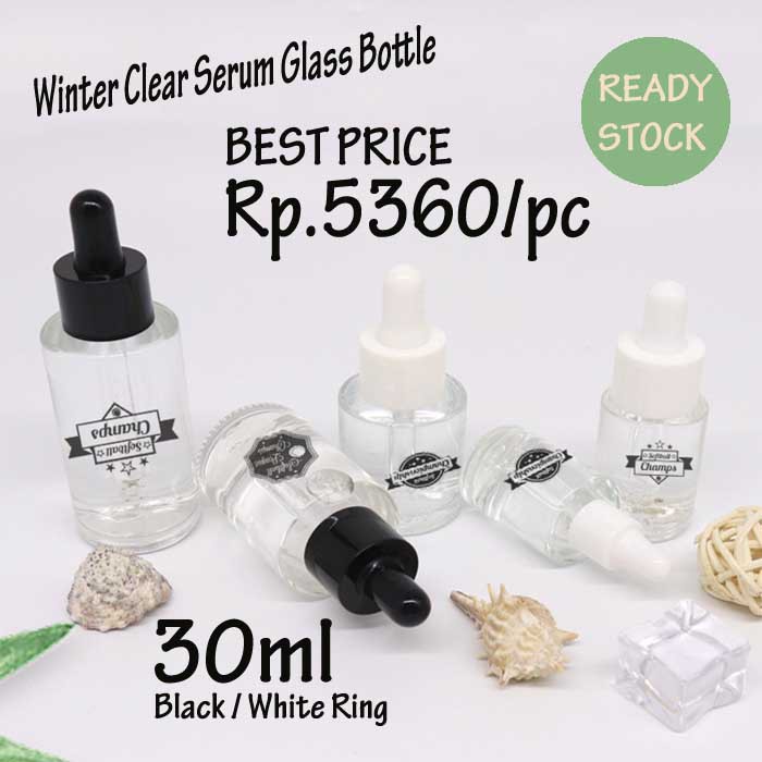 Jual Botol Serum 30ml Botol Kosmetik Dropper Essential Oil Pipet Kaca ...