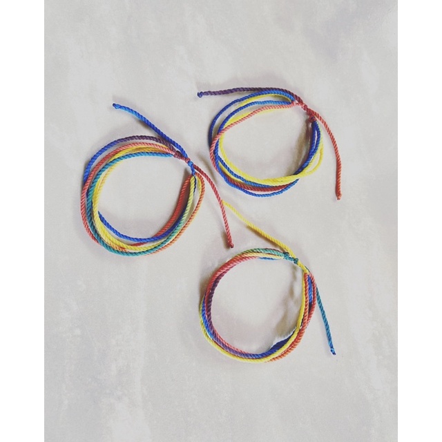gelang warna warni - gelang tali banyak - gelang serut