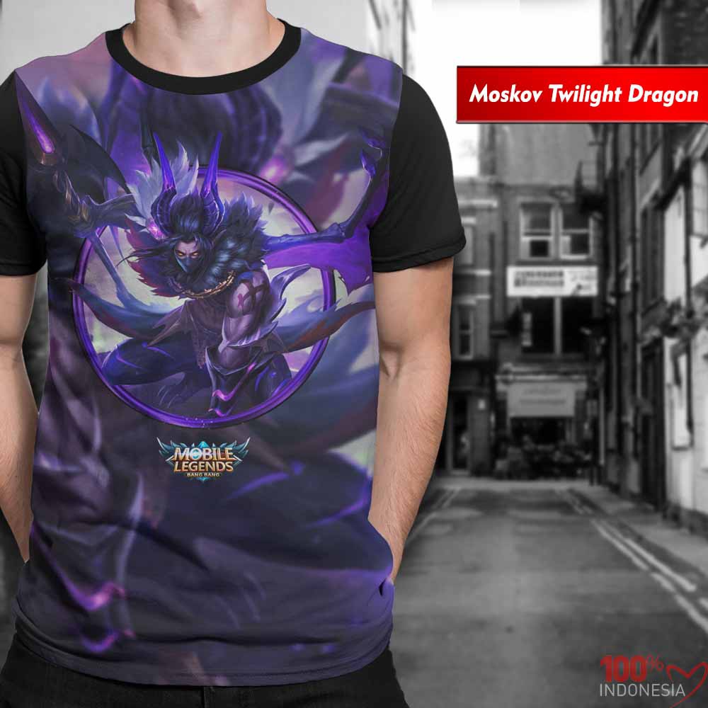 Distro Kaos Print 3D Mobile Legend Limited Moskov Twilight Dragon  - Pusat Kaos Print