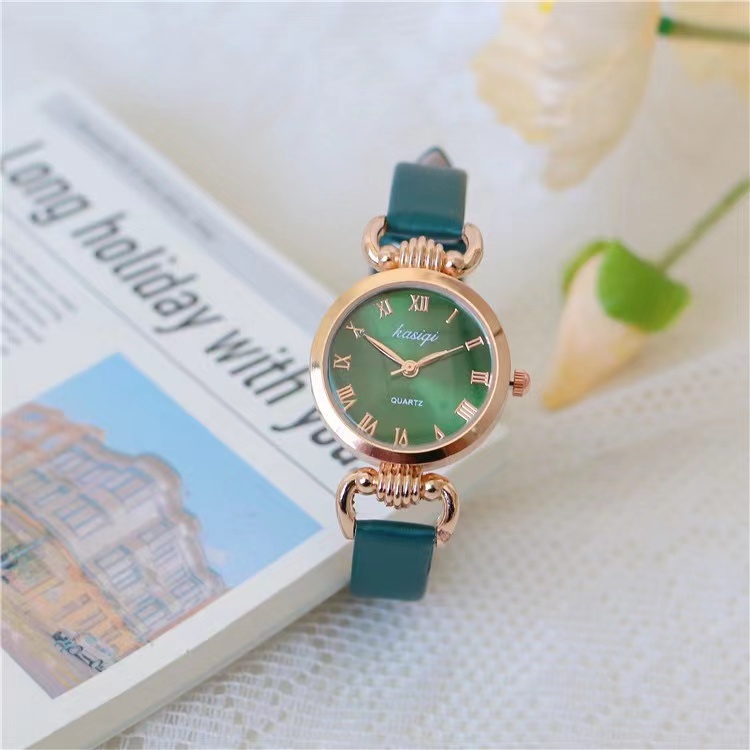 Jam Tangan Kecil Analog Casual Mewah Wanita Strap Rubber Dial Bulat Korean Import