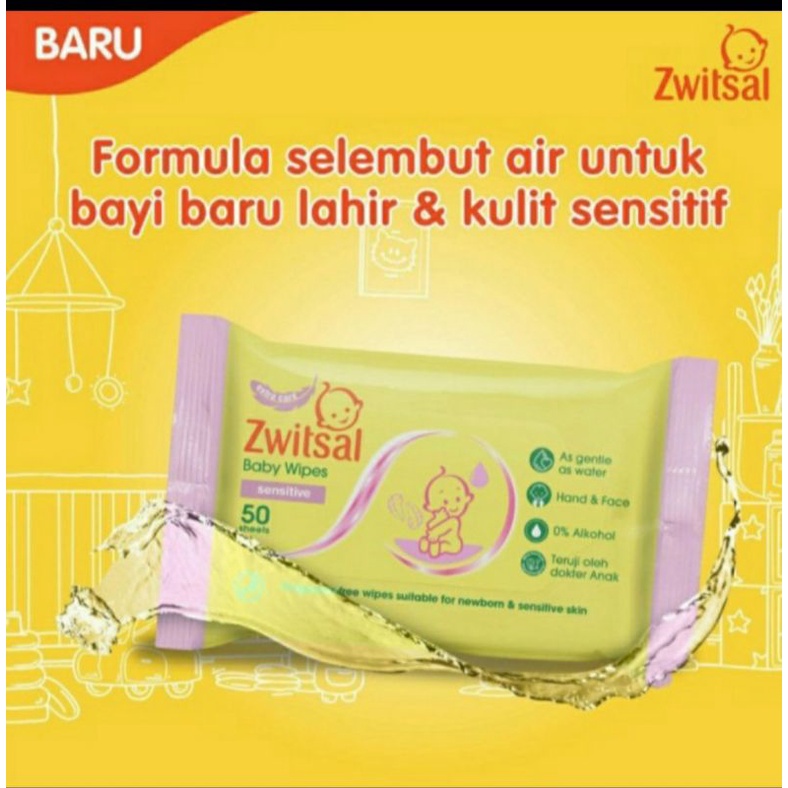 ZWITSAL tisu basah bayi Tangan dan Wajah Baby Wipes Sensitive / Tisu basah bayi newborn Zwitsal Tissue hand and mounth