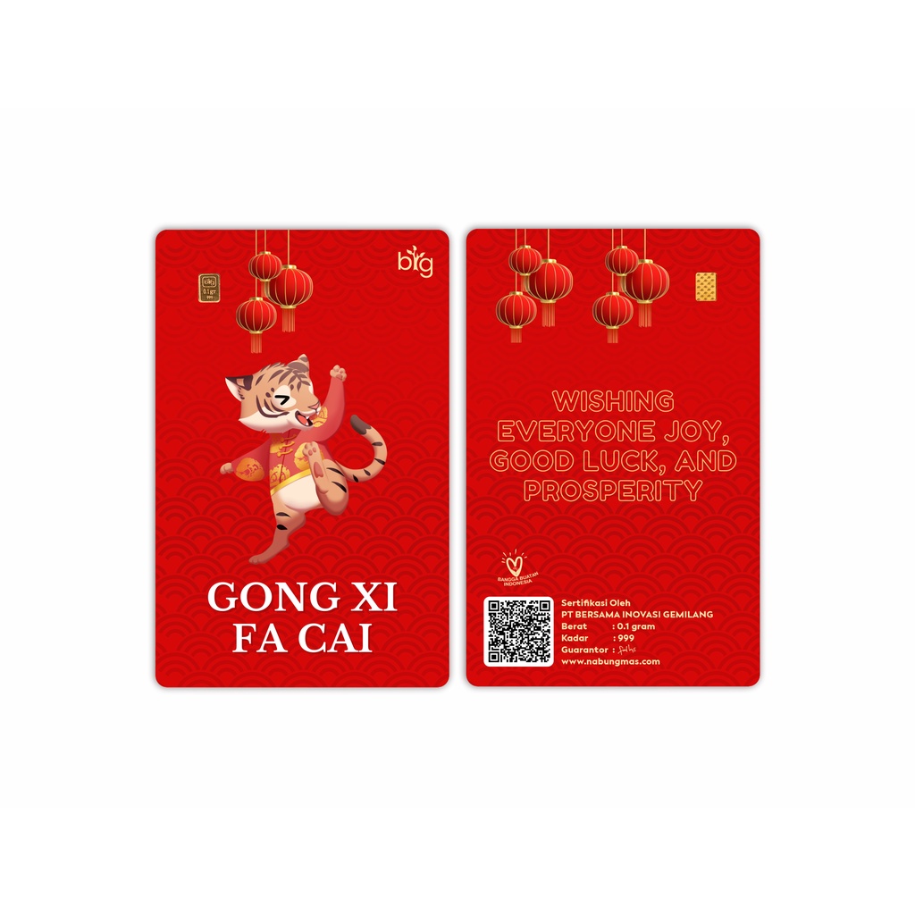 Logam Mulia /Emas BIG/Emas mini /BIG GOLD 0,1 Gram  Exclusive Pack