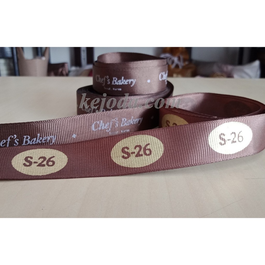 

Pita salur ( gross grain ) sablon ukuran 1 inch