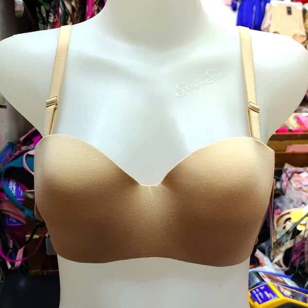 Bh Bra Sorex 34153 Seamless (Cup Sedang) 1/2 Cup KATUN- SETENGAH CUP  | Bra Busa Tipis Pakai Kawat - BH ROBOT KATUN - SIZE 34 36 38 - ARA98STORE