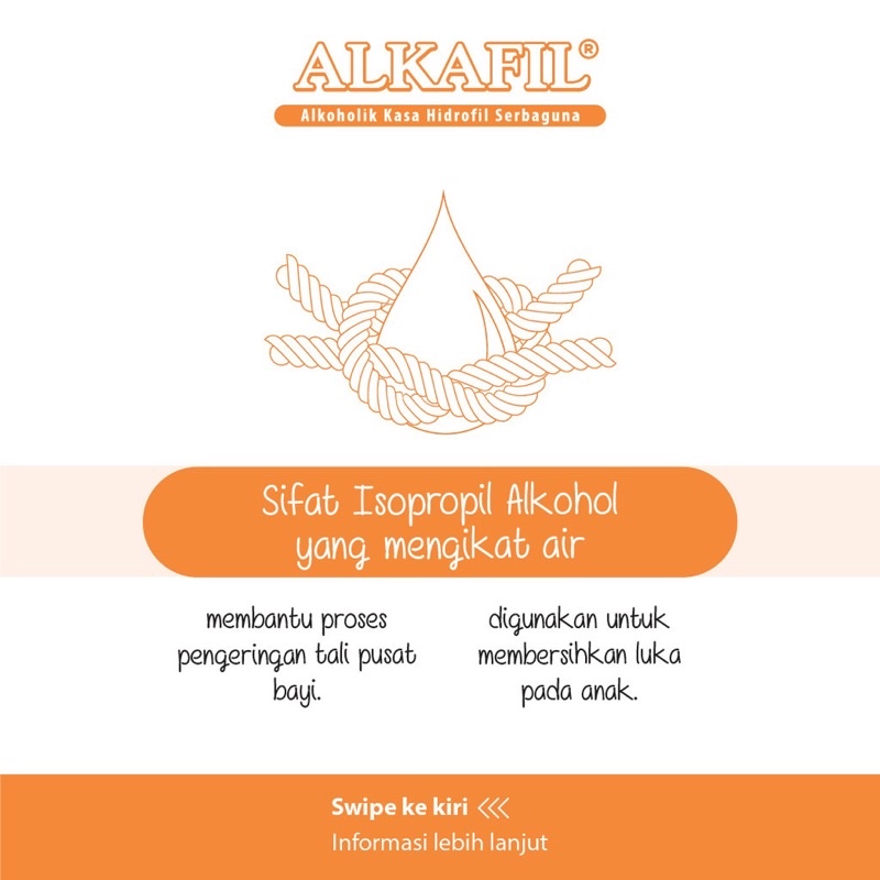 Alkafil Alkoholik Kasa Hidrofil 16 Sachet / Kasa Tali Pusar Bayi / Alcohol Swab / Alkohol Swab