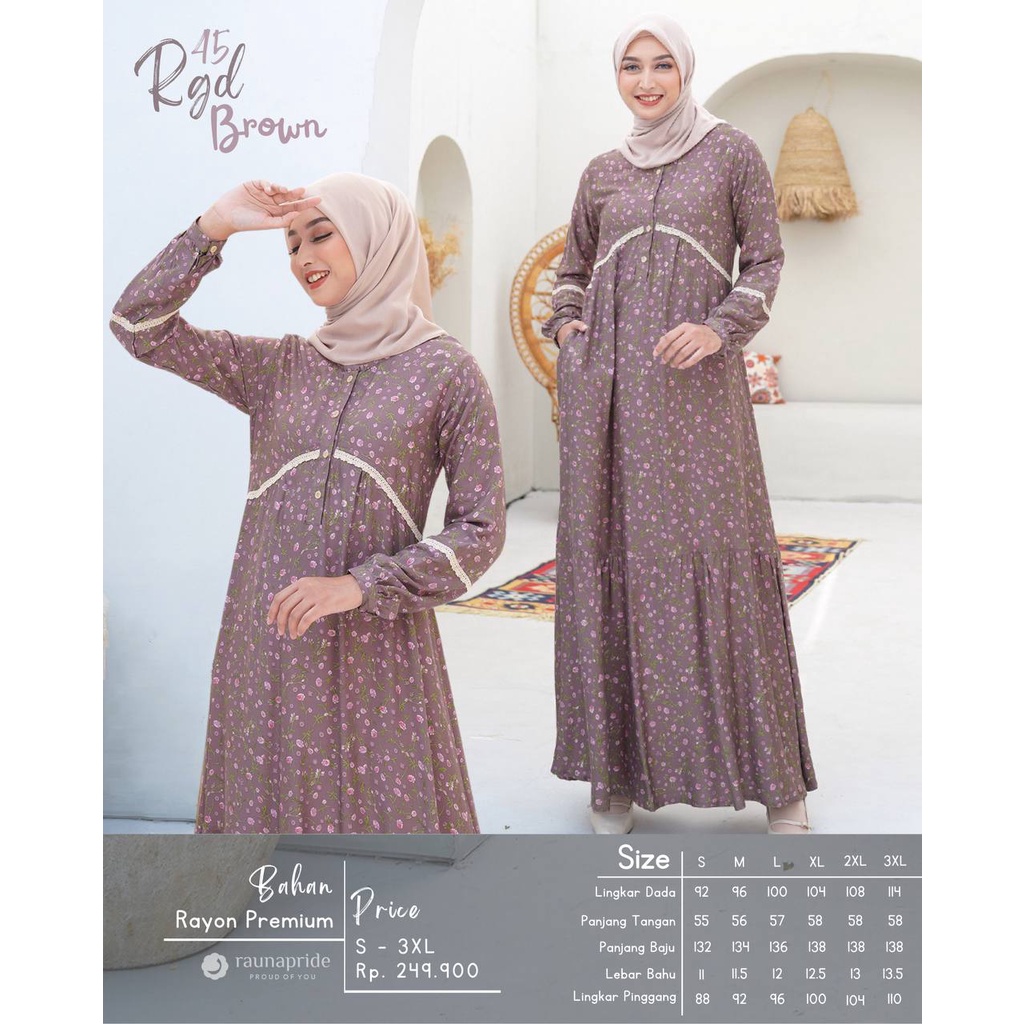 Gamis Rauna RGD 45 / Fashion Muslim Dress Gamis Rauna Terbaru