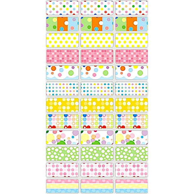 

Label nama anti air stiker waterproof Motif 6 Polkadot