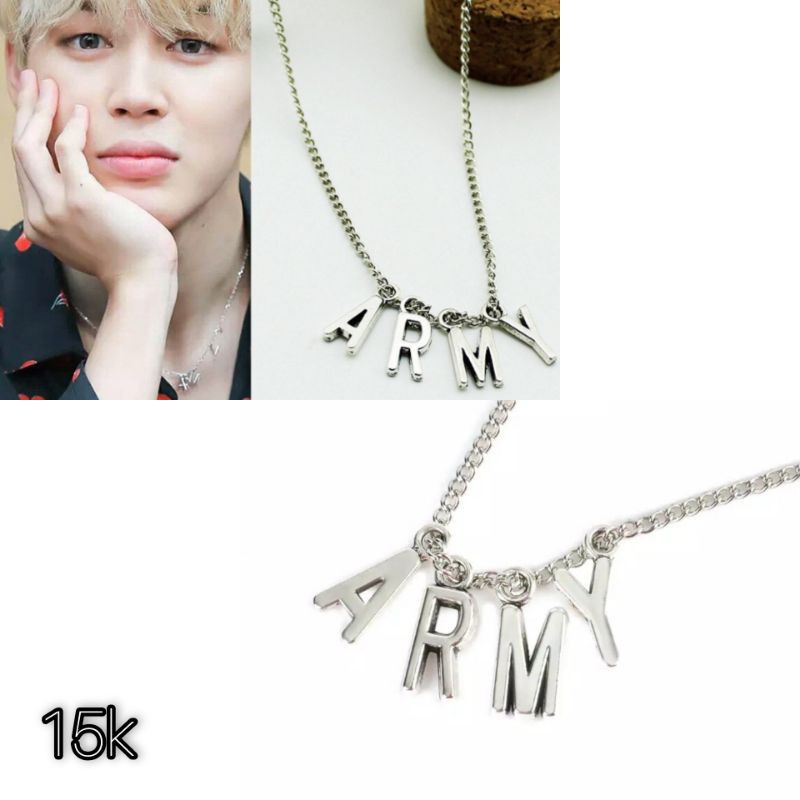 kalung rantai army bts