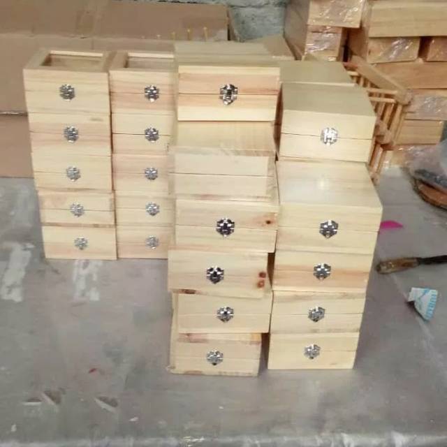 Kotak Perhiasan Kayu / Wooden Box / Kotak Kayu (tutup full kayu)