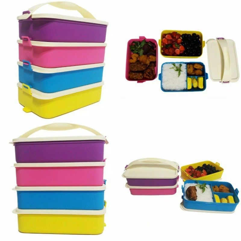 Kotak makan lunch box / tempat makanan rantang 4susun