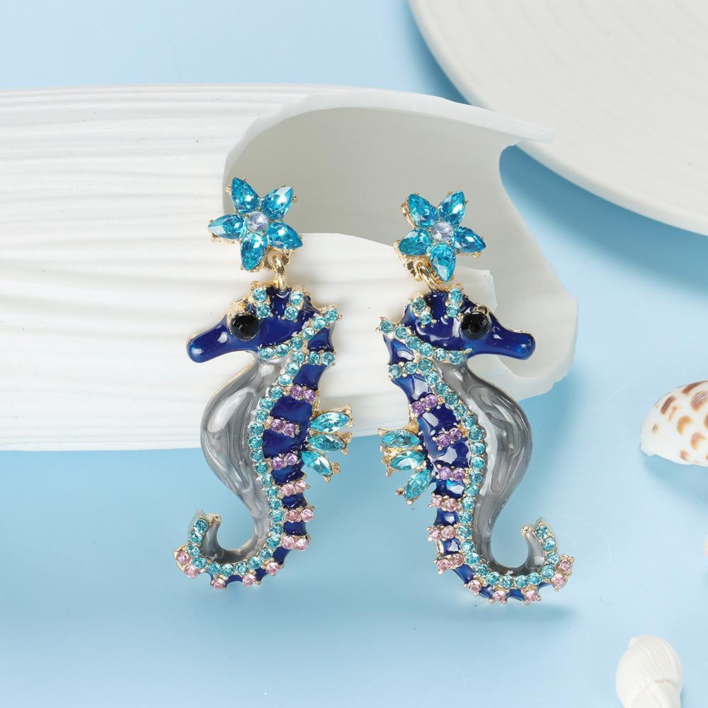 Preva Anting Anting Berbentuk Kuda Laut Pesta Perhiasan Fashion Jewelry Ear Studs