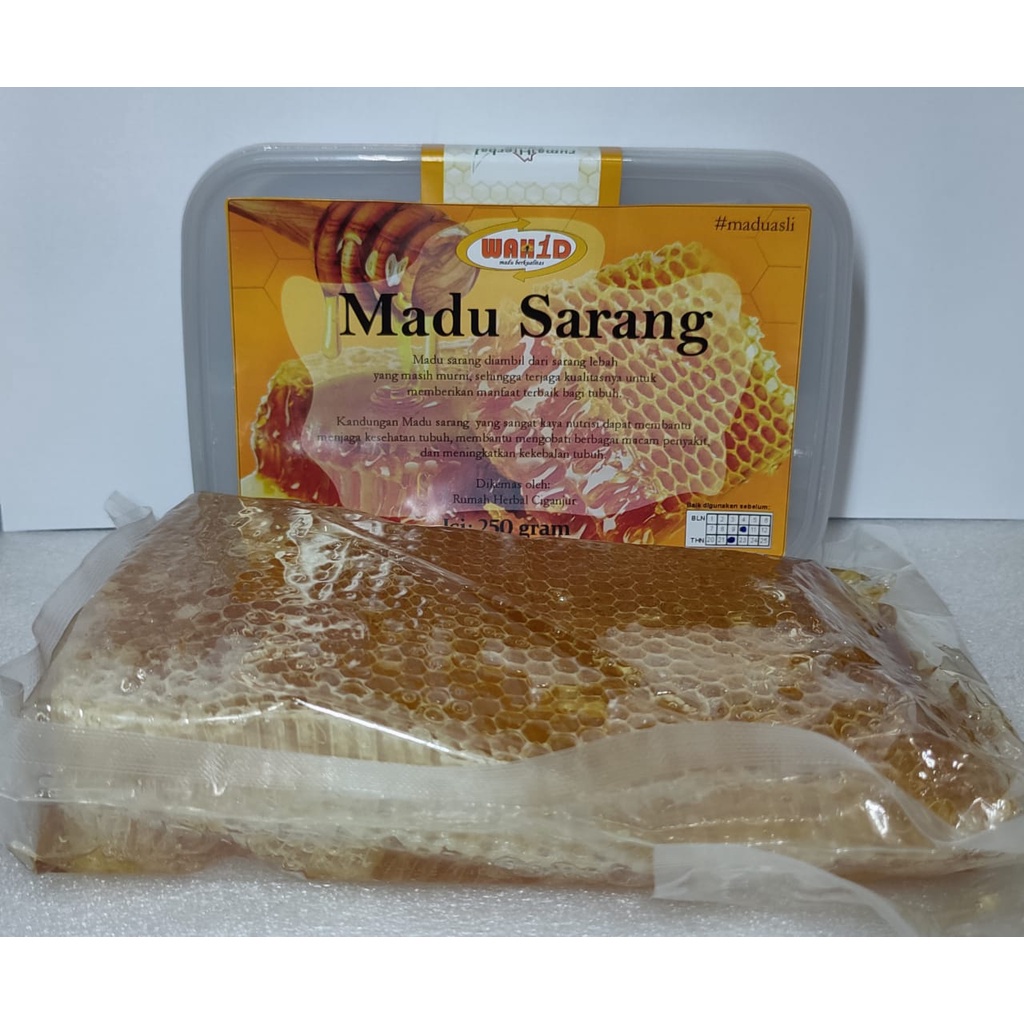 

Madu MURNI Sarang isi 250gr | langsung makan beserta sarangnya