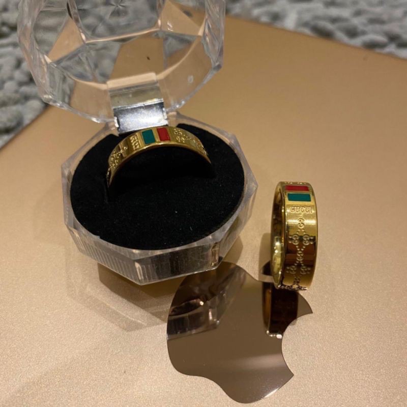 Cincin Titanium Branded GUCCI/LV RING (WITH BOX)