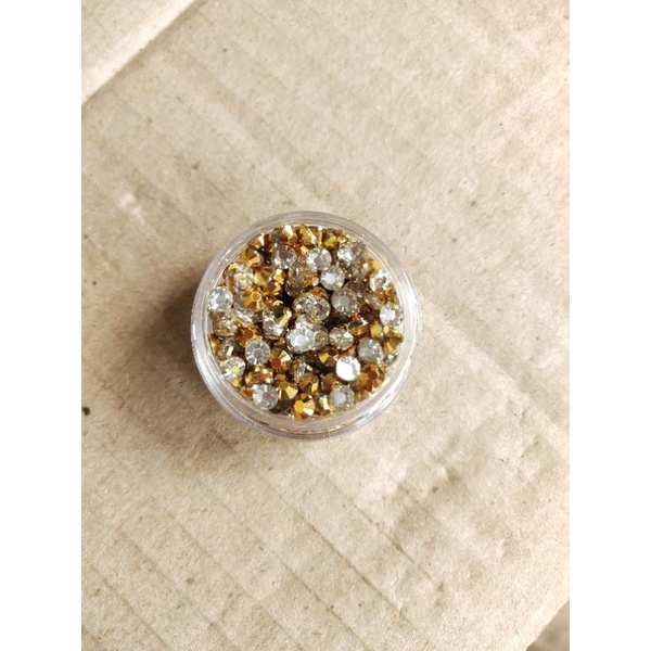 RHINESTONE GEMSTONE WADAH POT JAR / MANIK-MANIK / HIASAN KUKU DAN HENNA