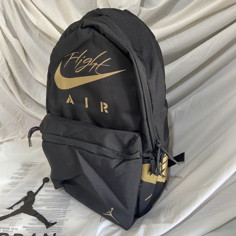 Bagpack / Ransel Jordan Flight Black Gold