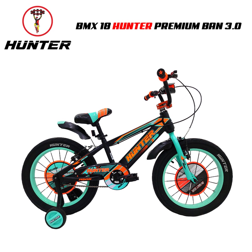 Sepeda Anak Cowok Bmx 18" Hunter Premium Ban 3.0