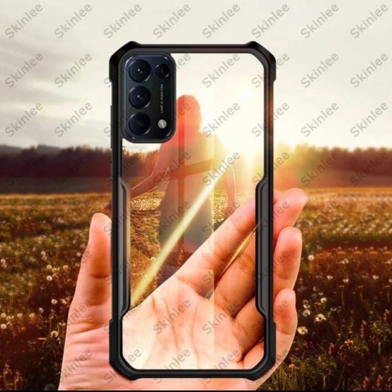 Oppo Reno 5 4G/5G Softcase Fusion Case Shockproof Cover Bening Lis Hitam